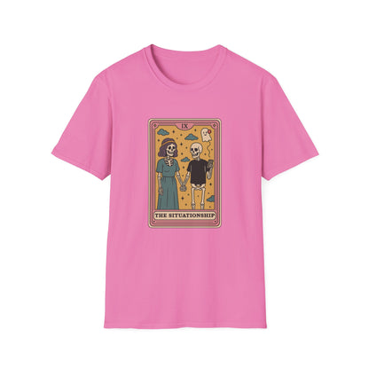 "The Situationship" Skeleton Cartoon Tarot Card T-Shirt