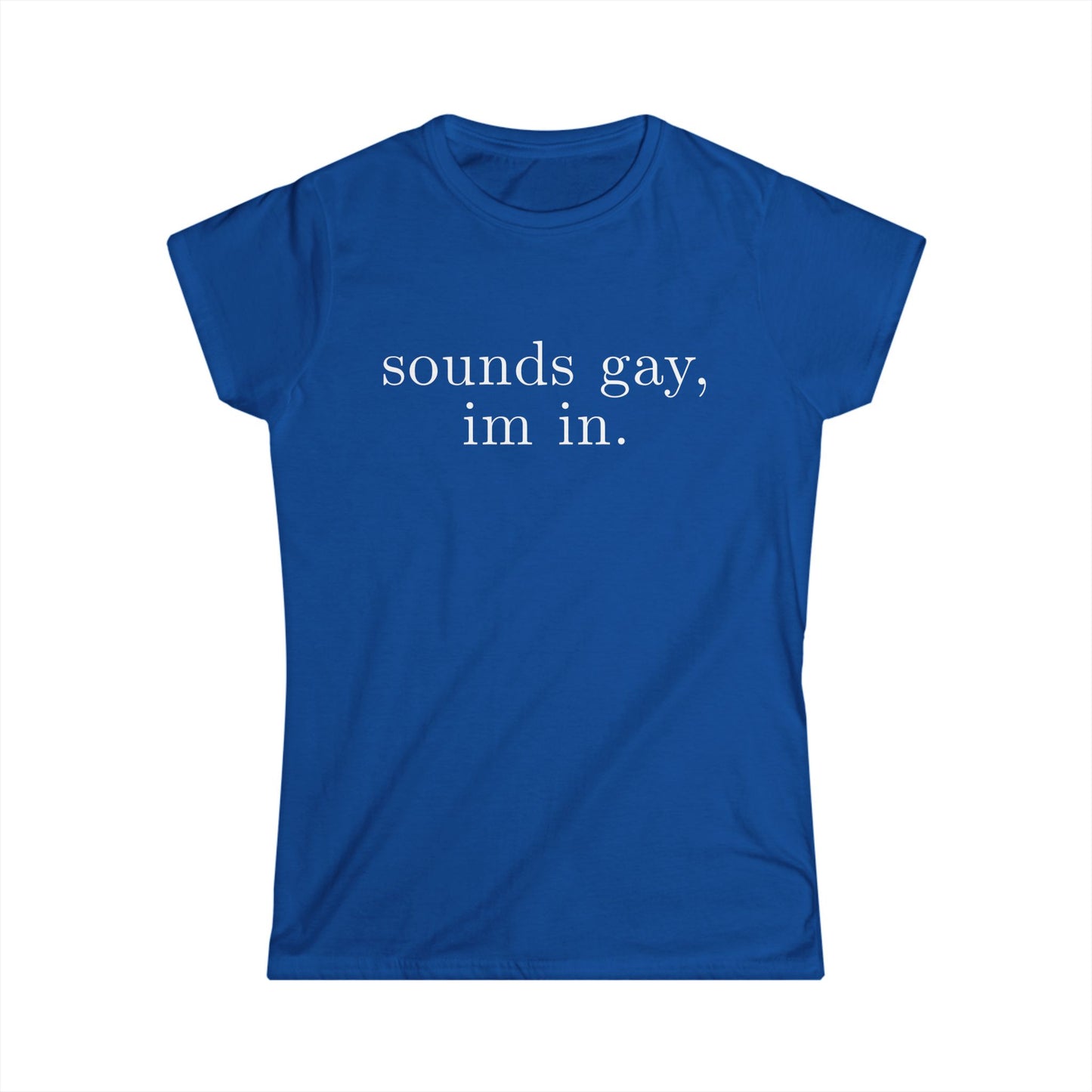 sounds gay im in Women's Fitted Tee