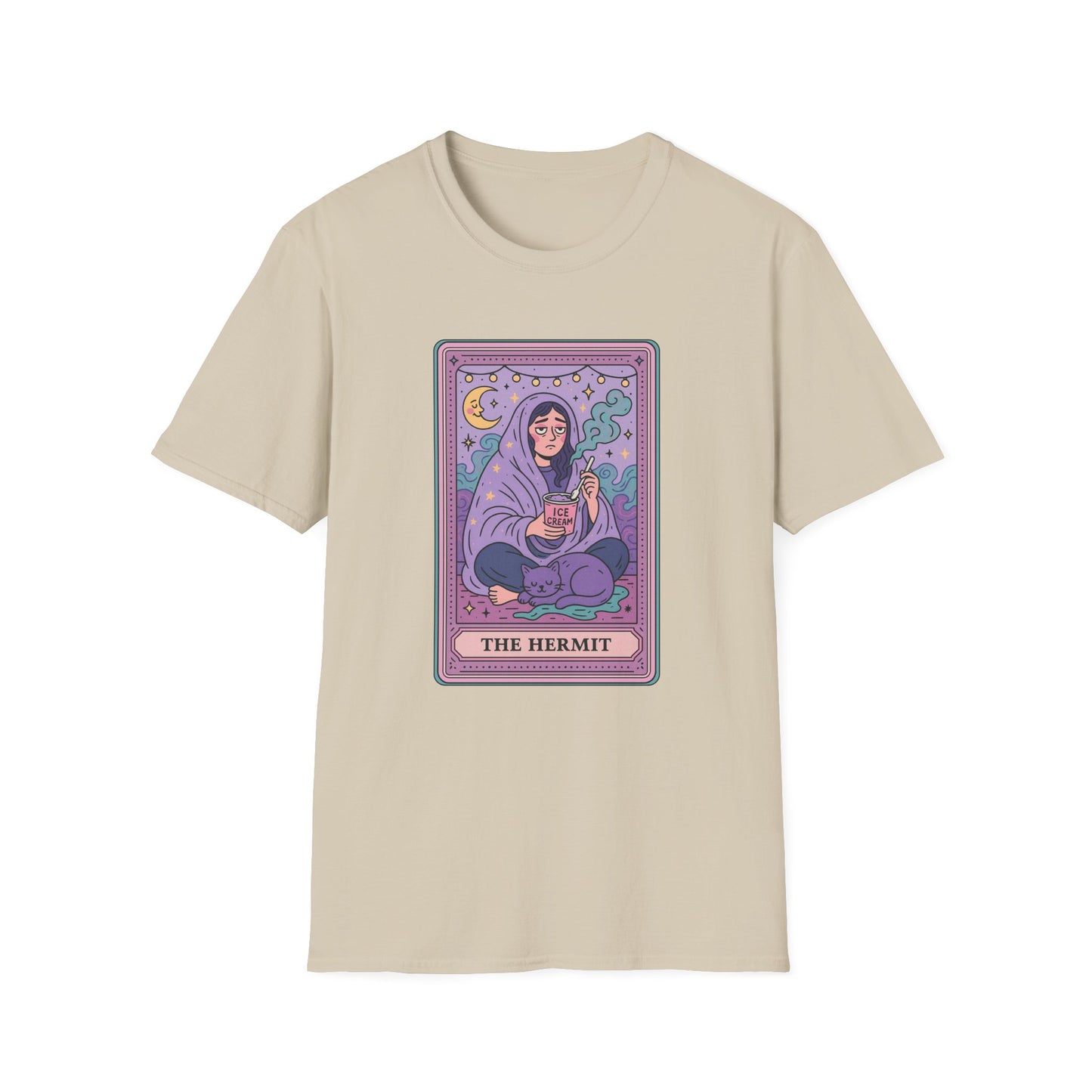 "The Hermit" Cartoon Tarot Card T-Shirt