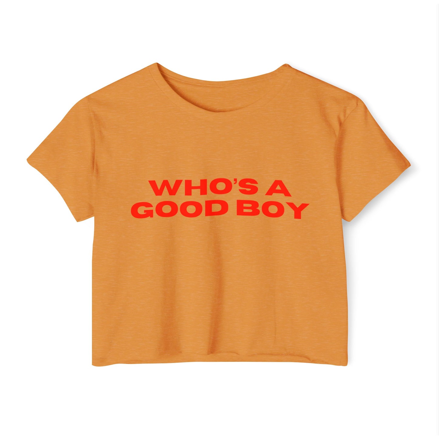 "WHO'S A GOOD BOY" Bauchfreies Top
