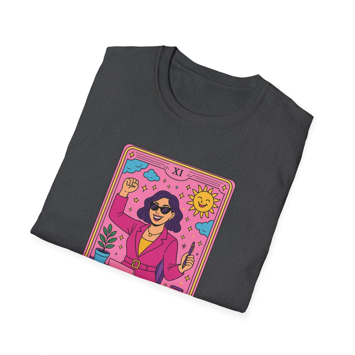 "The Girlboss" Cartoon Tarot Card T-Shirt