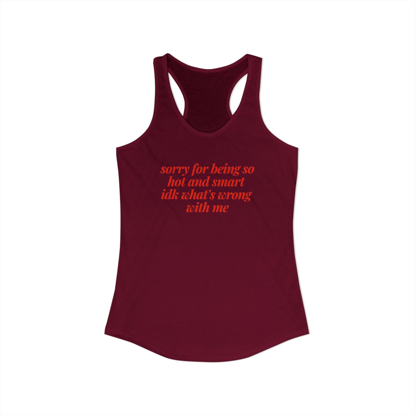 sorry for being so hot and smart Y2K Tank Top