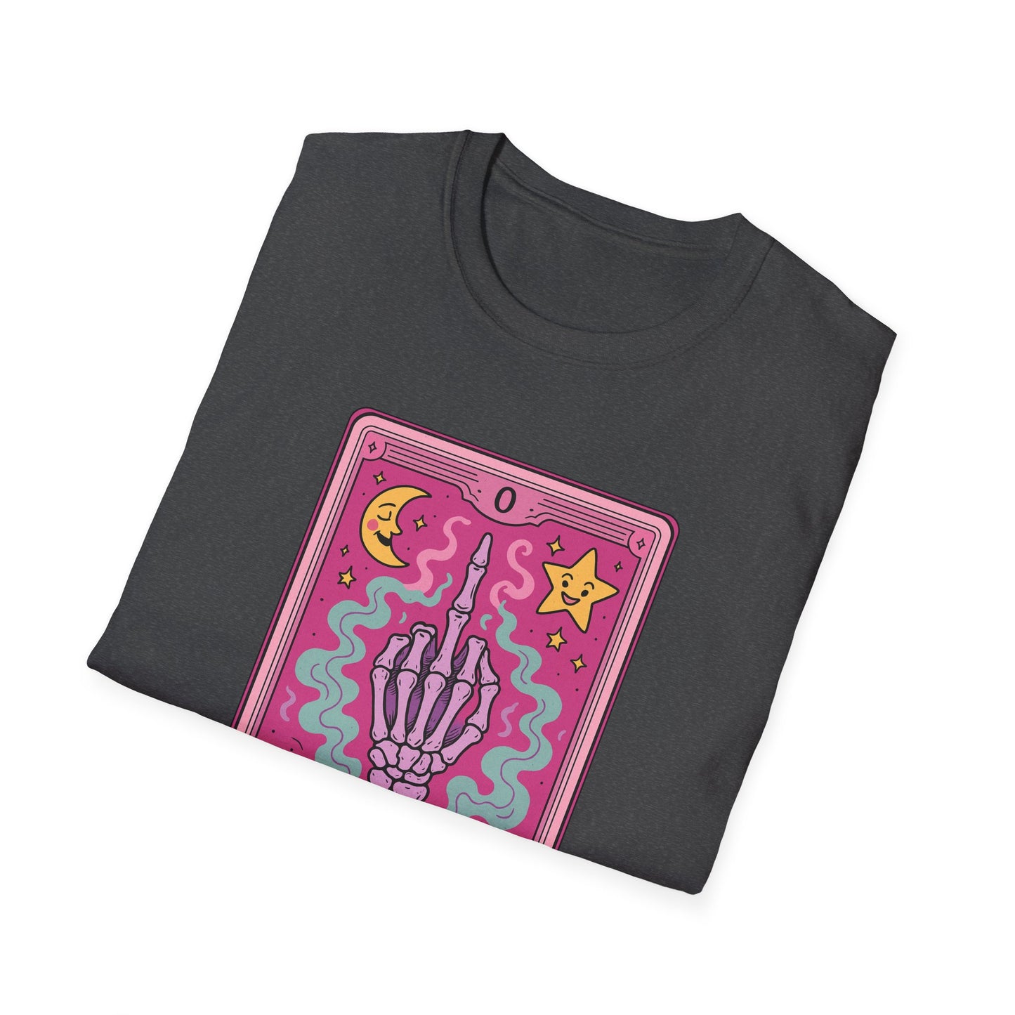 "The Zero of Fucks" Cartoon Tarot Card T-Shirt