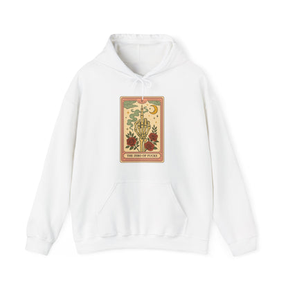 Mock Tarot Card "The Zero of Fucks" Unisex Hoodie