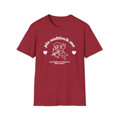 pls unblock me Cupid graphic T-Shirt