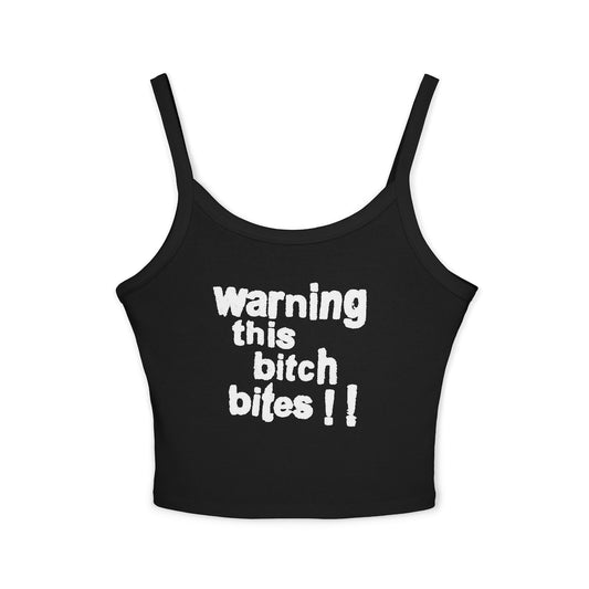 "Warning This Bitch Bites" Vest Top