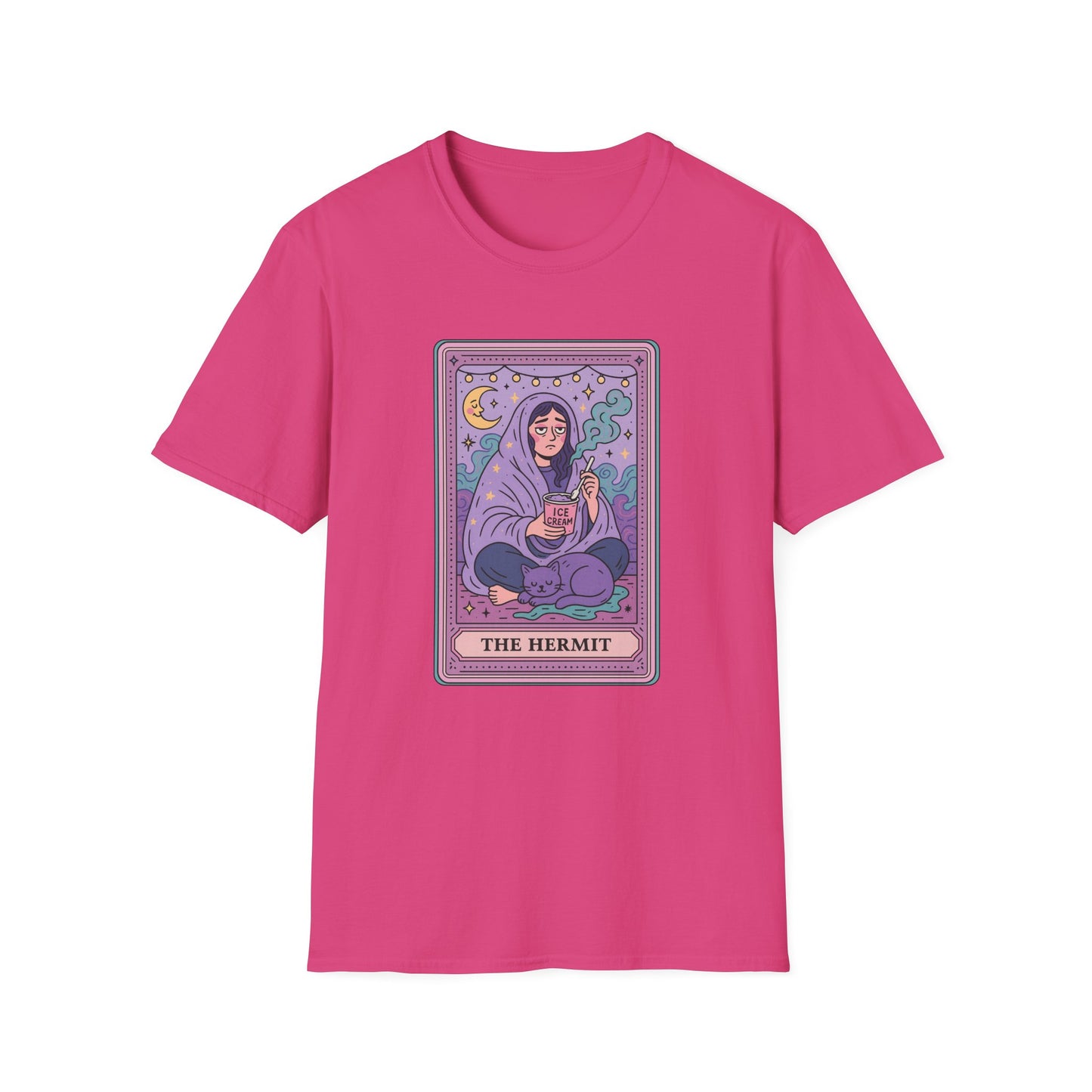 "The Hermit" Cartoon Tarot Card T-Shirt