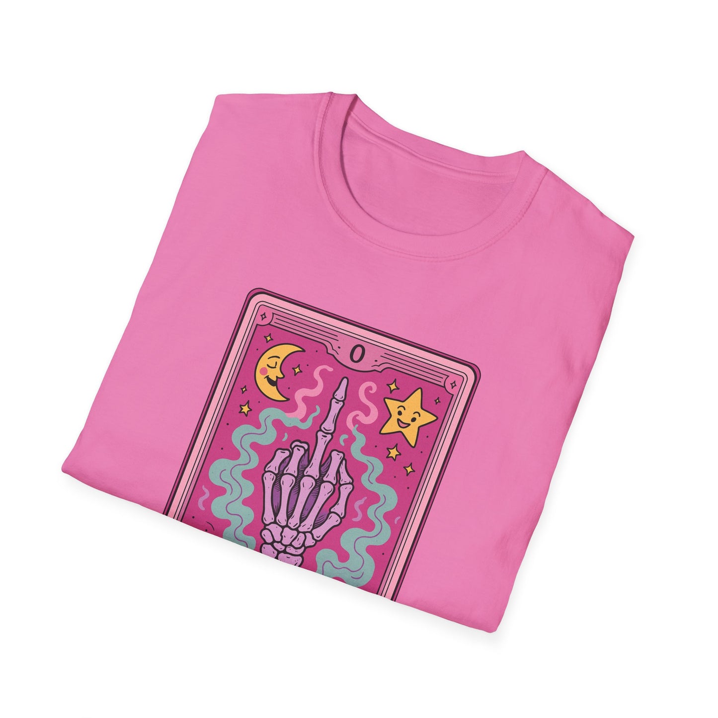 "The Zero of Fucks" Cartoon Tarot Card T-Shirt