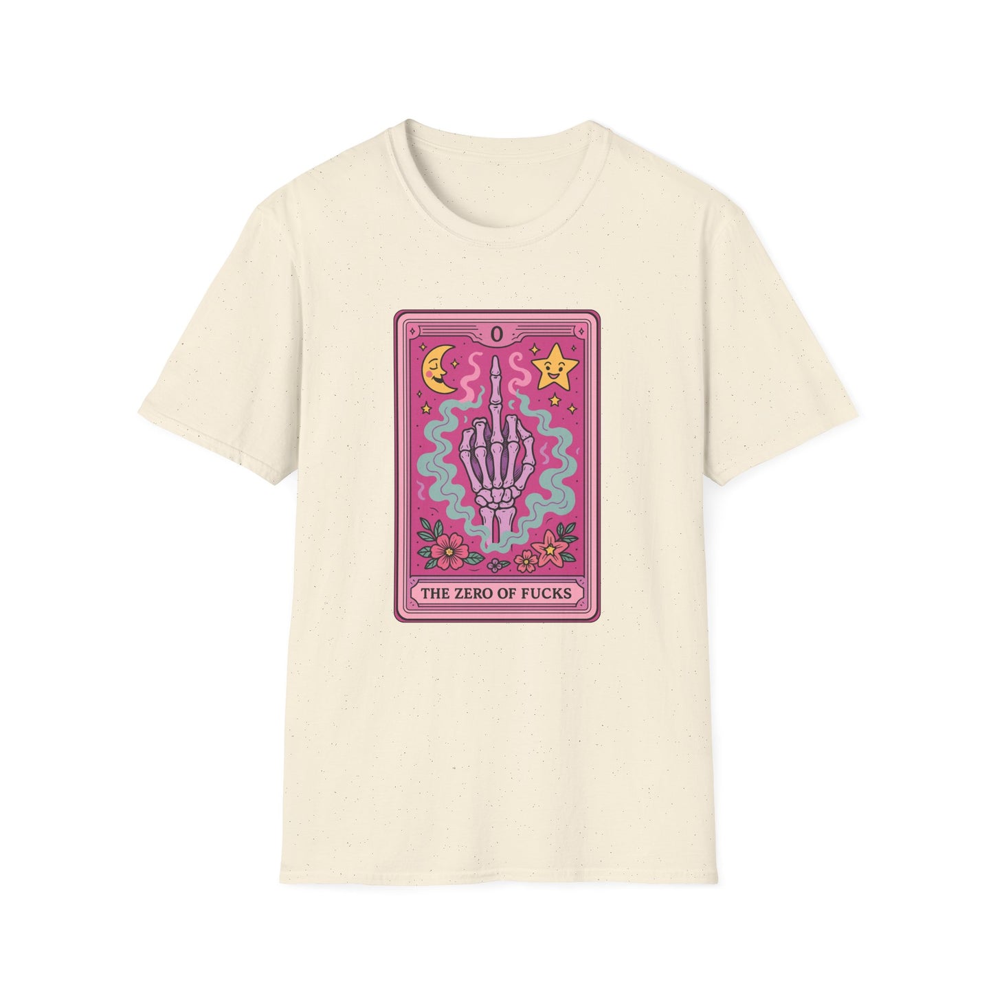 "The Zero of Fucks" Cartoon Tarot Card T-Shirt