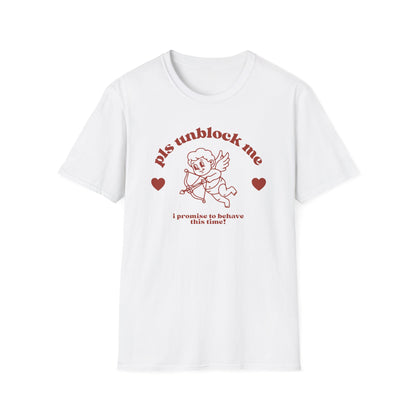 pls unblock me Cupid graphic T-Shirt