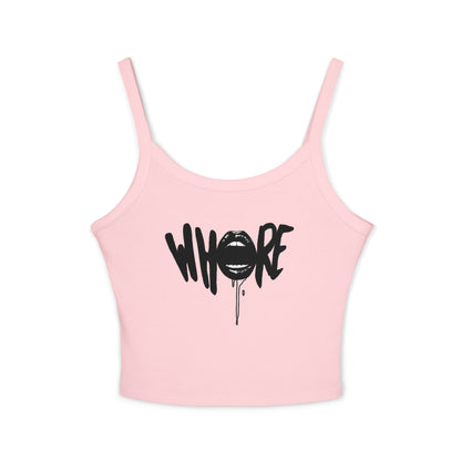 'Whore' Graffiti Lip Westentop