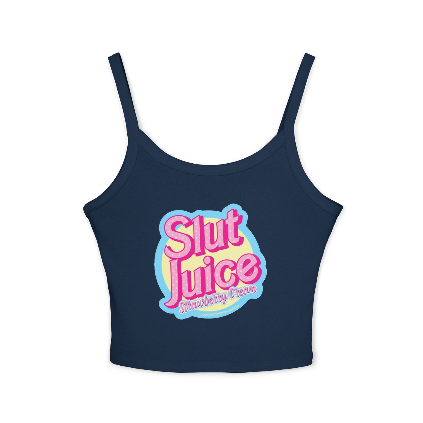 Spaghetti-Träger-Oberteil „Slut Juice“