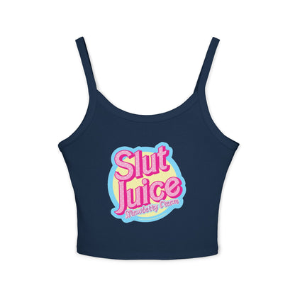 Spaghetti-Träger-Oberteil „Slut Juice“