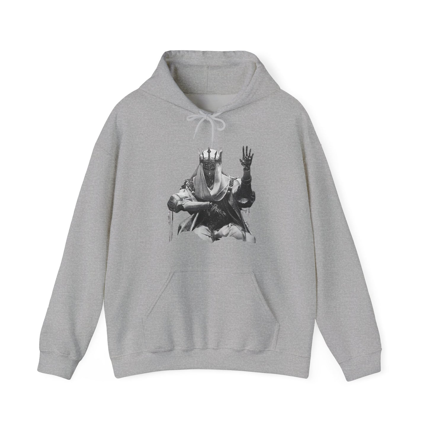 Gothic Chrome King Illustration Hoodie