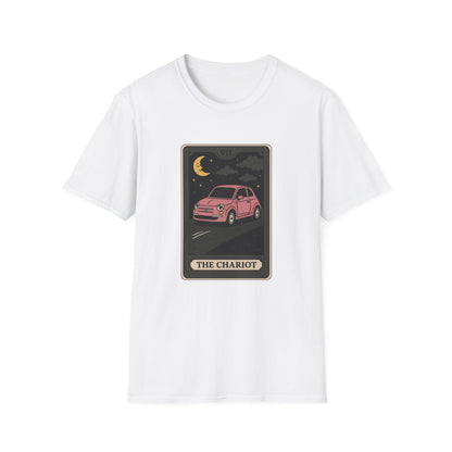 "The Chariot" Fiat 500 Cartoon Tarot Card T-Shirt